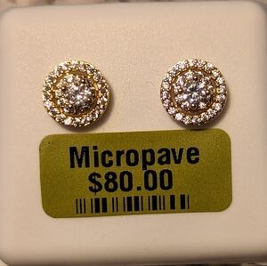 Micropave diamond earrings